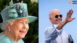 Rainha e Joe Biden