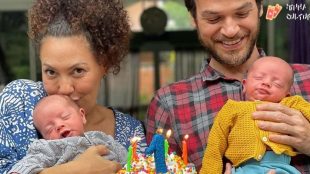 Fabiula Nascimento e Emilio Dantas celebram um mês dos filhos gêmeos